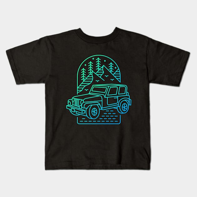 My Jeep My Adventure 2 Kids T-Shirt by VEKTORKITA